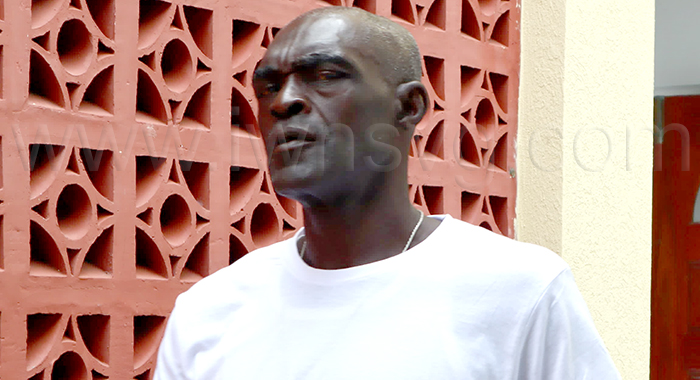 The defendant, Glenroy Providence outside the Georgetown Magistrate's Court on April 8, 2025.