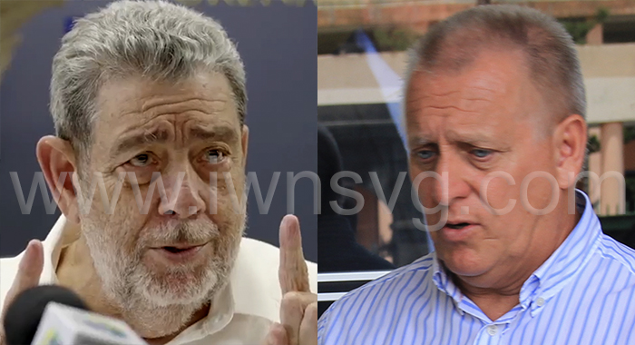 Prime Minister of St. Vincent and the Grenadines, Ralph Gonsalves on Monday, May 12, 2025 and disgraced investor, Dave Ames in a June 21, 2016 photo.